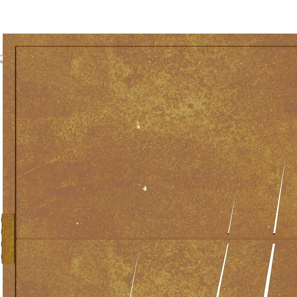 Corten acél kerti kapu 100x200 cm, fűmintás