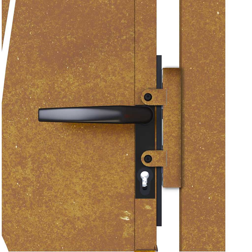Corten acél kerti kapu 100x200 cm, fűmintás