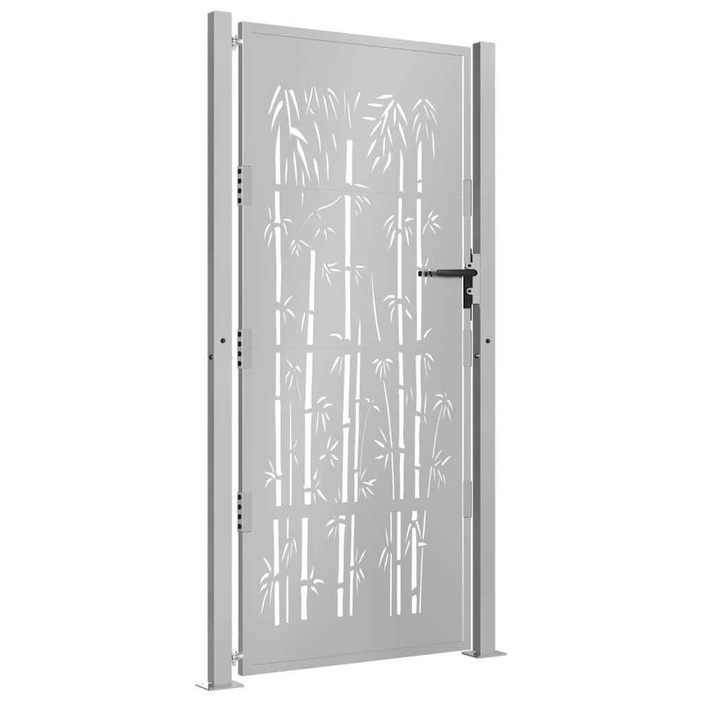 Corten acél, bambusz mintás kerti kapu 100x200 cm