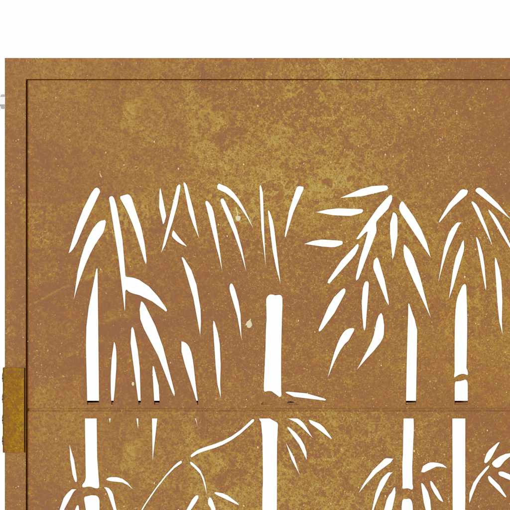Corten acél, bambusz mintás kerti kapu 100x200 cm