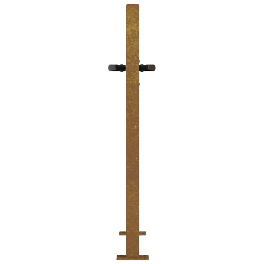 Corten acél kerti kapu 100x75 cm, négyzet alakú kivitelben