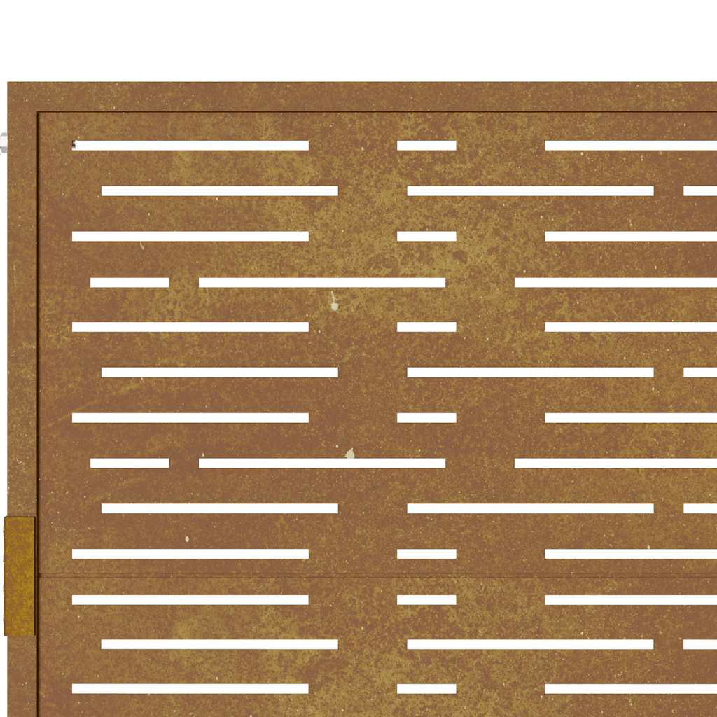 Corten acél kerti kapu 100x150 cm, négyzet alakú kivitelben