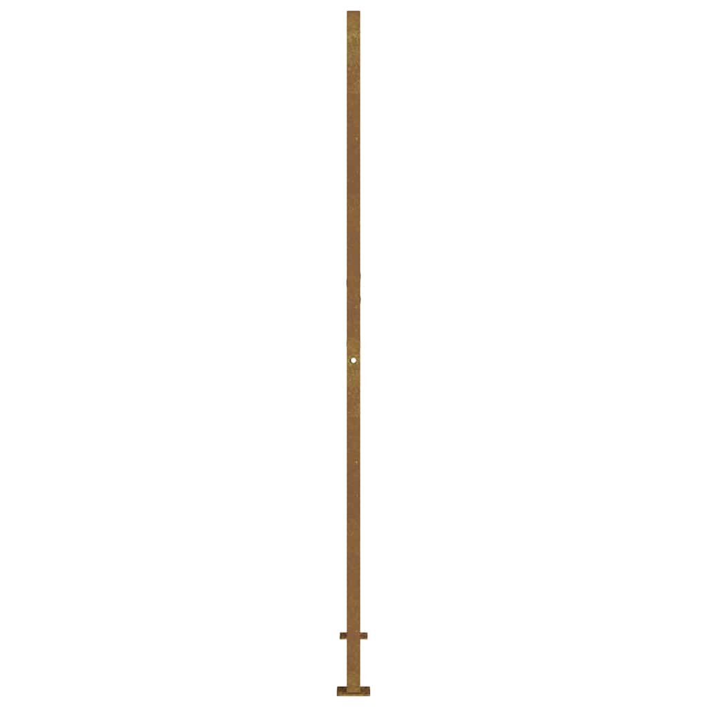 Corten acél kerti kapu 100x175 cm, négyzet alakú kivitelben