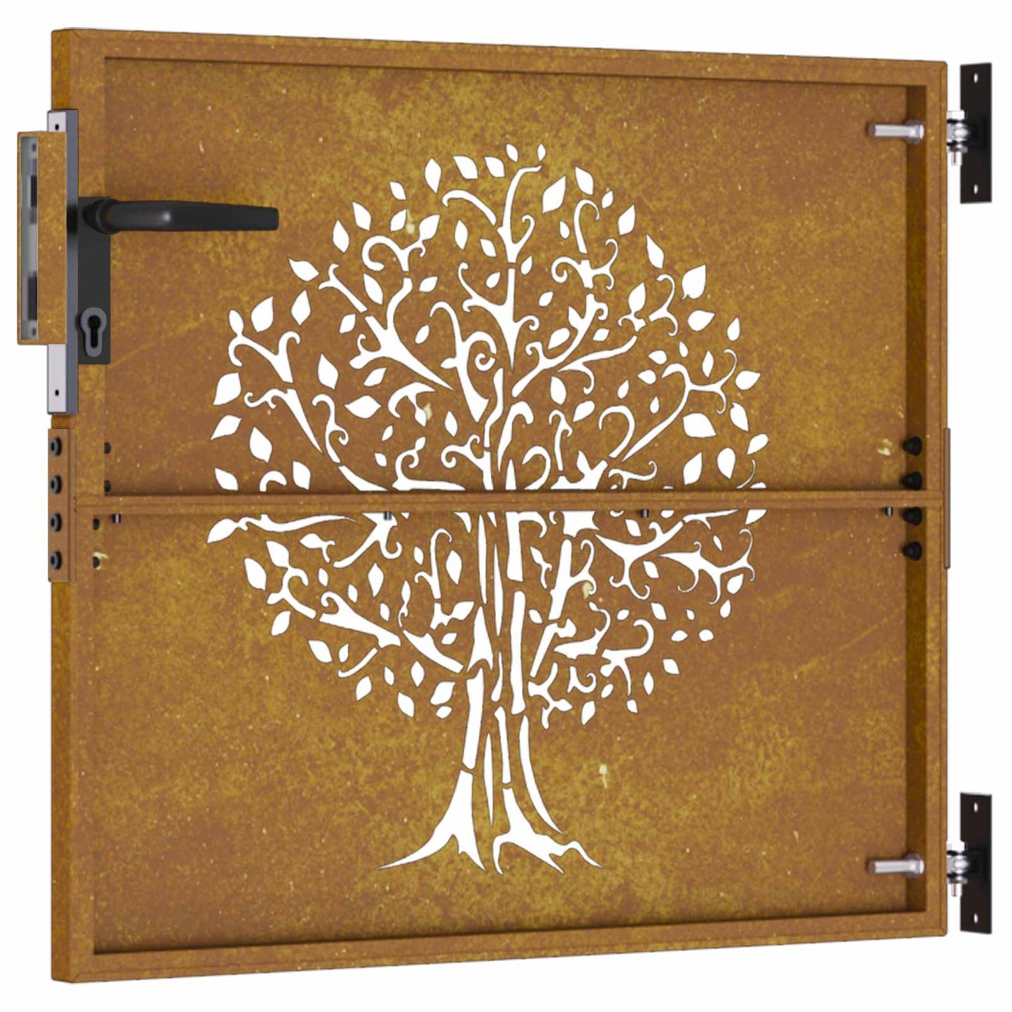 famintás corten acél kerti kapu 85x100 cm