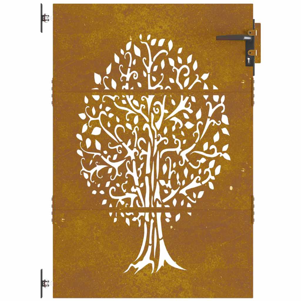 famintás corten acél kerti kapu 85x150 cm