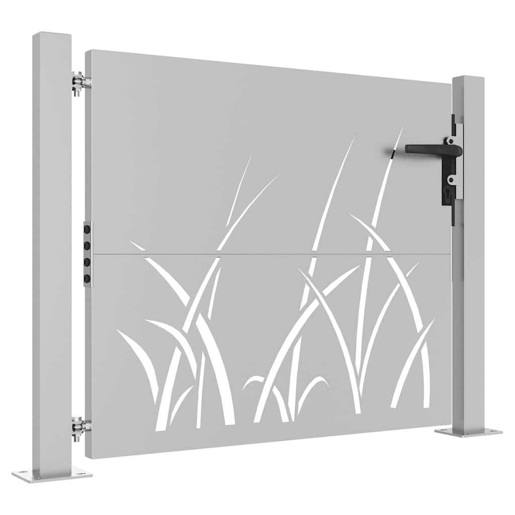Corten acél kerti kapu 100x100 cm, fűmintás