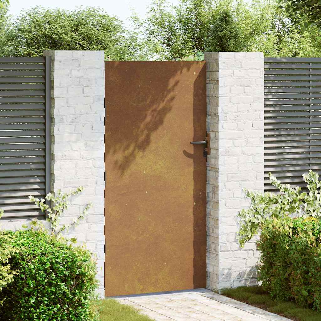 corten acél kerti kapu 85 x 175 cm