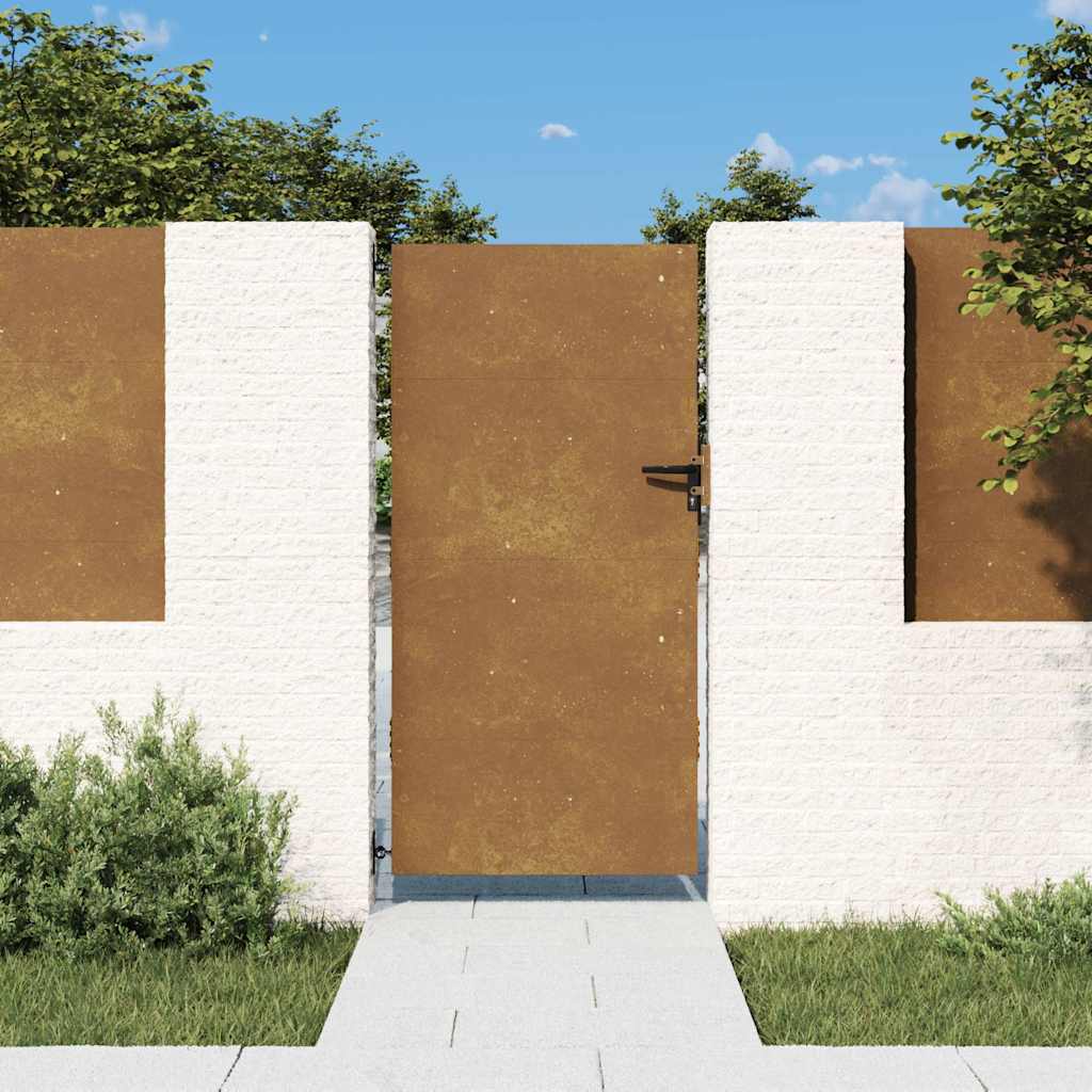 corten acél kerti kapu 85 x 175 cm