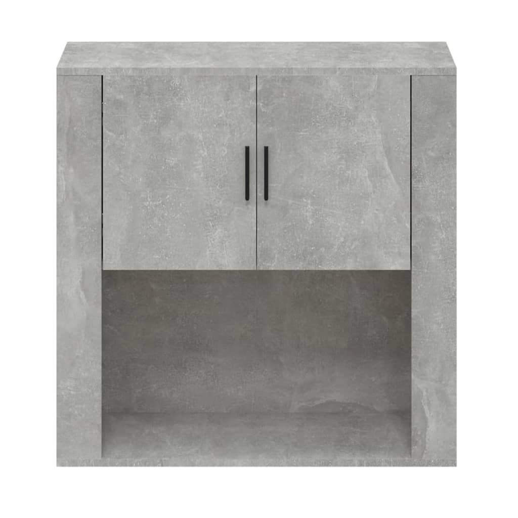 betonszürke szerelt fa faliszekrény 80 x 313 x 80 cm