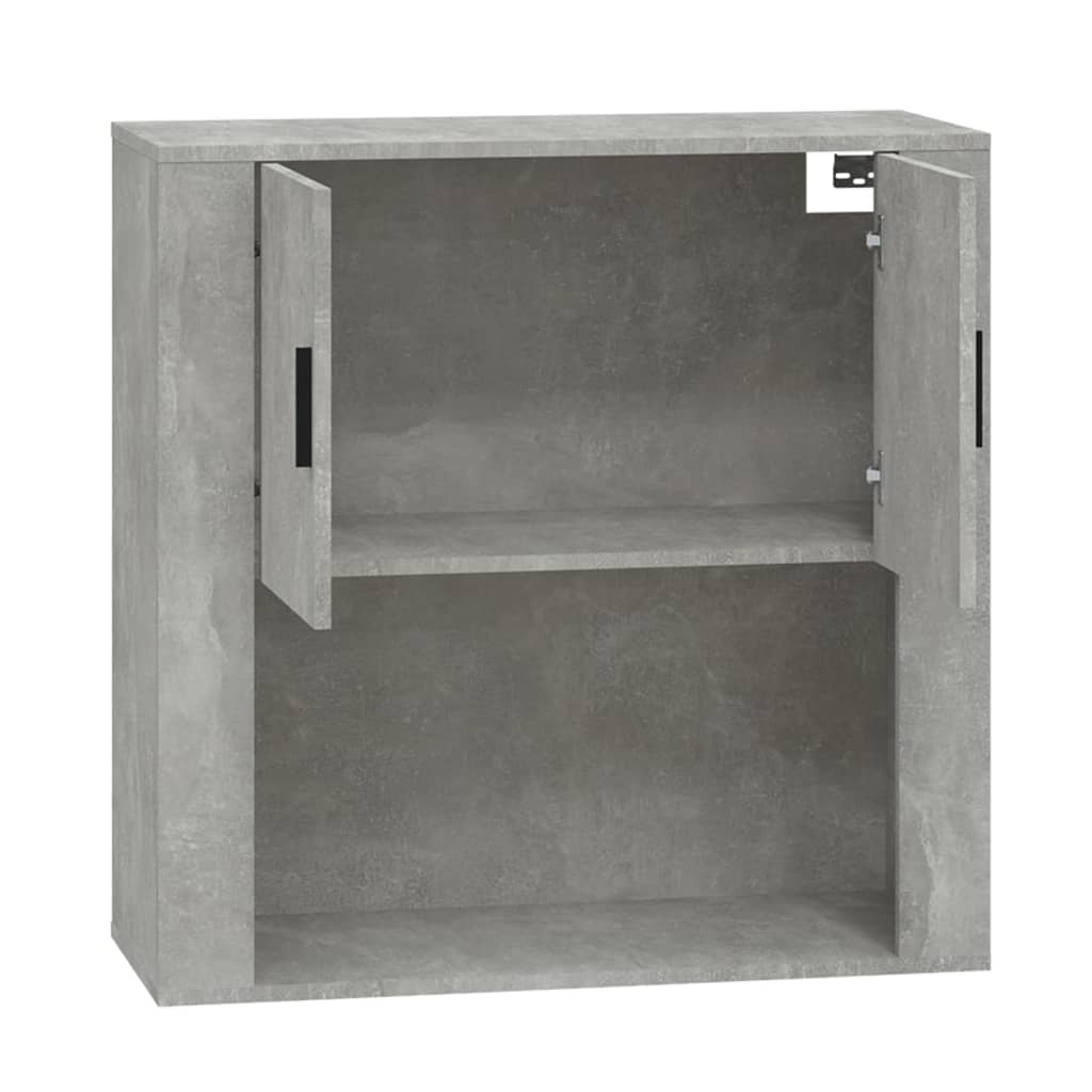 betonszürke szerelt fa faliszekrény 80 x 313 x 80 cm