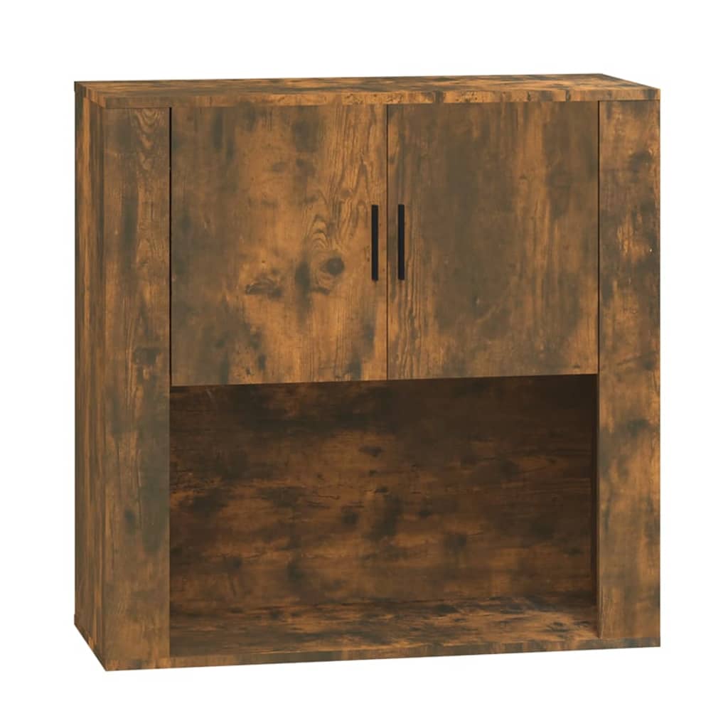 füstös tölgy színű szerelt fa fali szekrény 80x33x80 cm