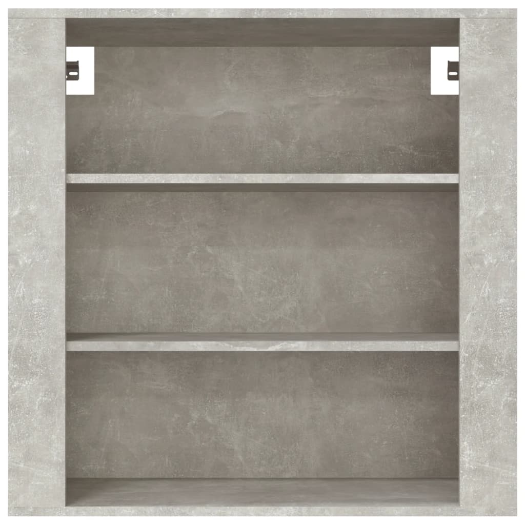 betonszürke szerelt fa faliszekrény 80 x 313 x 80 cm