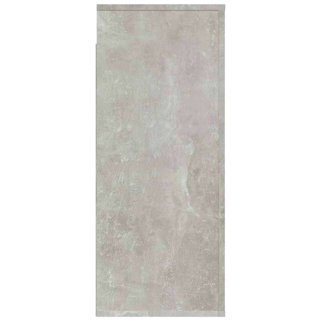 betonszürke szerelt fa faliszekrény 80 x 313 x 80 cm