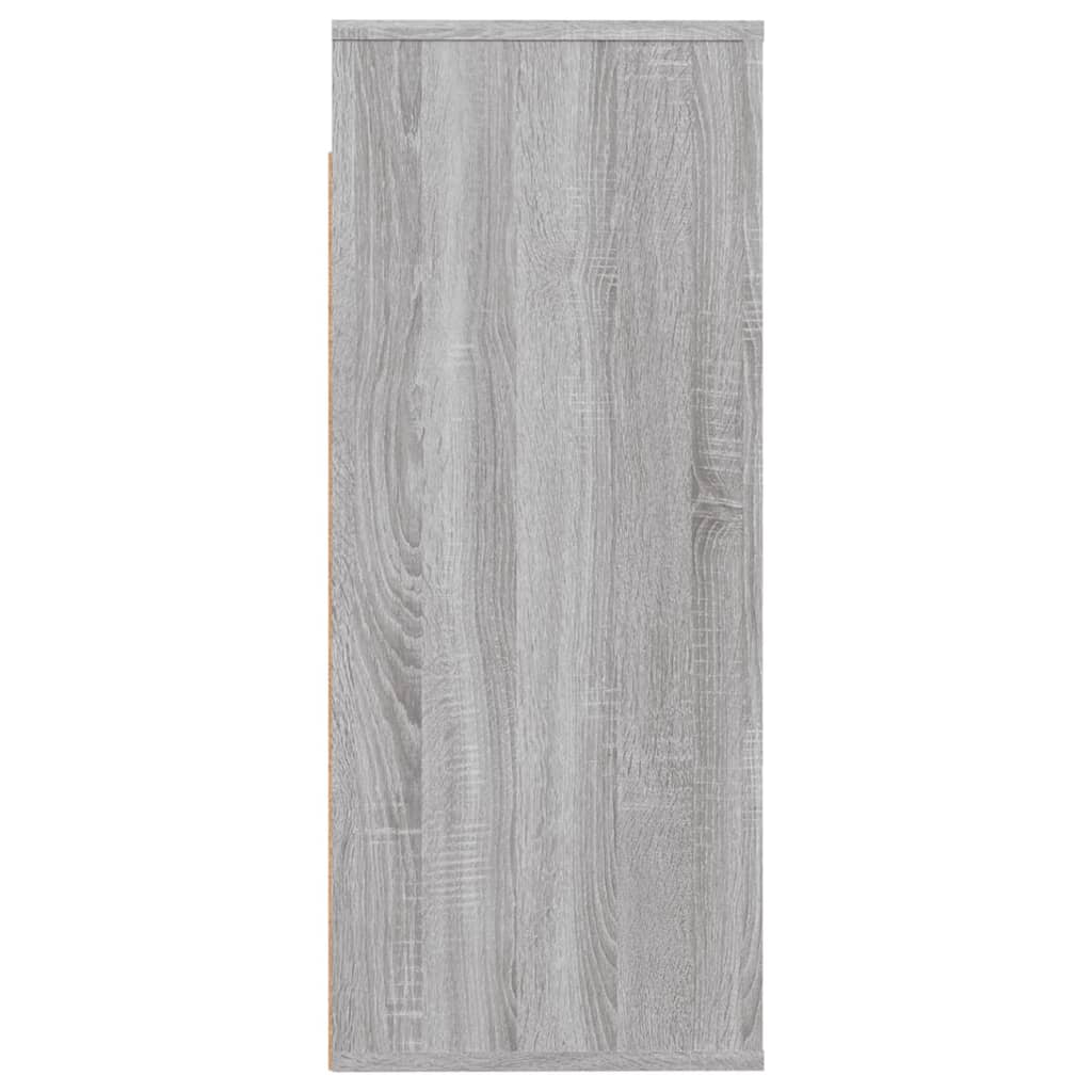 szürke sonoma színű szerelt fa faliszekrény 80x33x80 cm