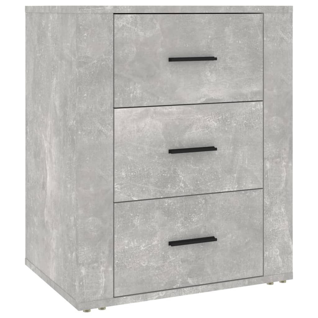 betonszürke szerelt fa éjjeliszekrény 50 x 36 x 60 cm