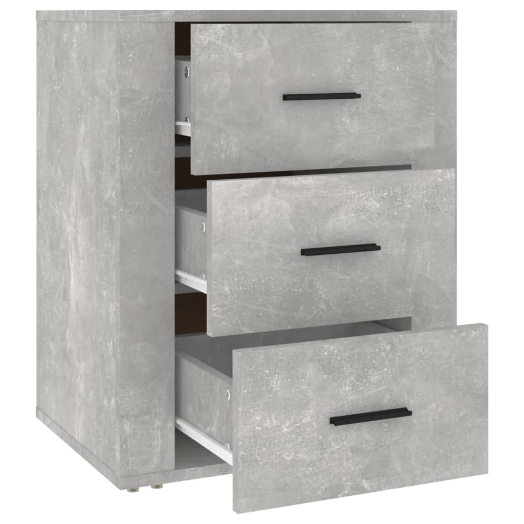 betonszürke szerelt fa éjjeliszekrény 50 x 36 x 60 cm