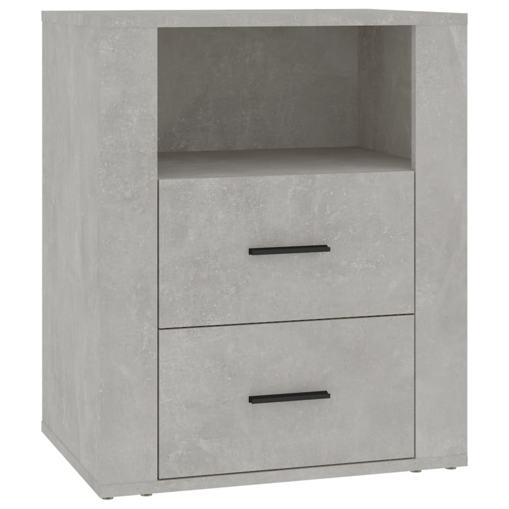 betonszürke szerelt fa éjjeliszekrény 50 x 36 x 60 cm