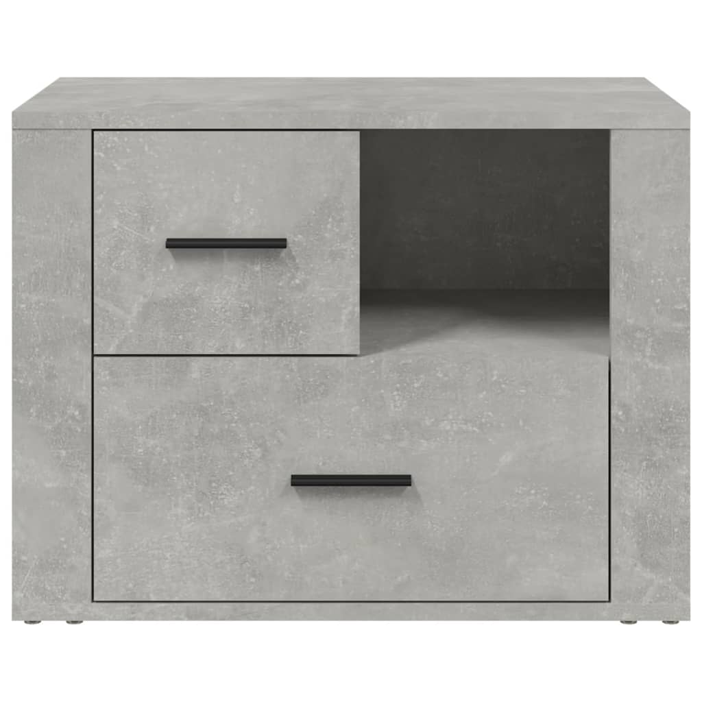 betonszürke szerelt fa éjjeliszekrény 60 x 36 x 45 cm