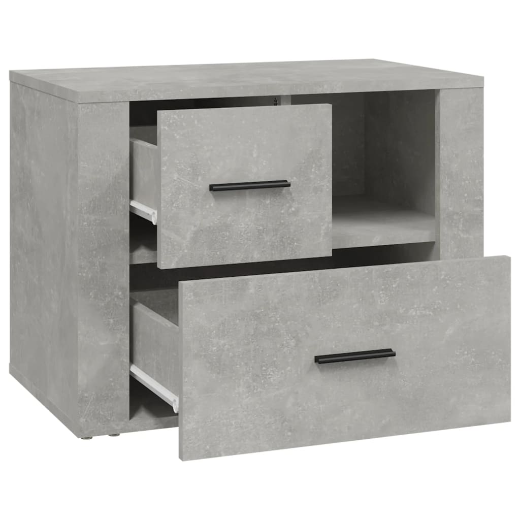 betonszürke szerelt fa éjjeliszekrény 60 x 36 x 45 cm