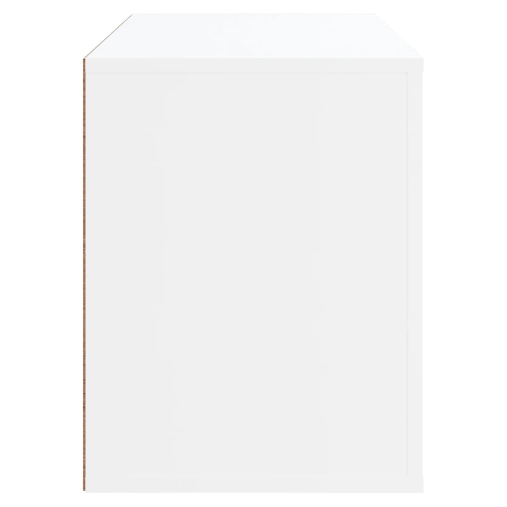 fehér szerelt fa cipősszekrény 80x35x45 cm