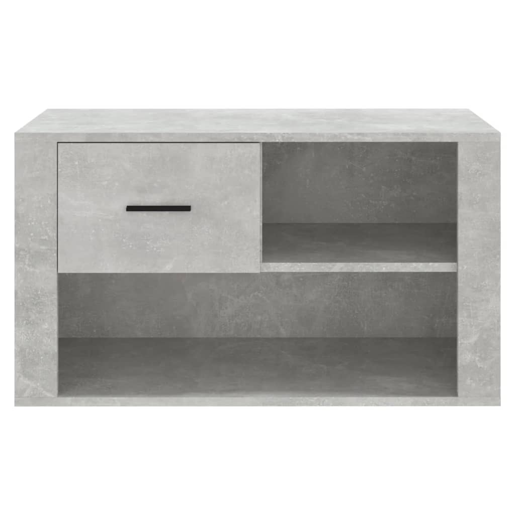 betonszürke szerelt fa cipőszekrény 80x35x45 cm