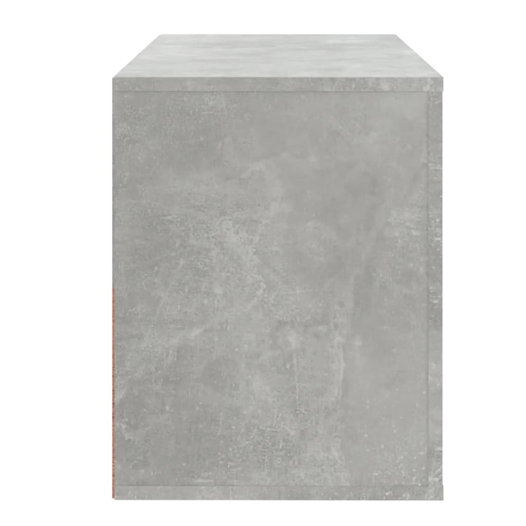betonszürke szerelt fa cipőszekrény 80x35x45 cm