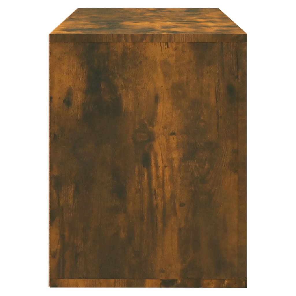 füstös tölgy színű szerelt fa cipősszekrény 80x35x45 cm