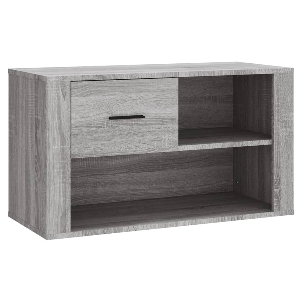 szürke sonoma színű szerelt fa cipősszekrény 80x35x45 cm