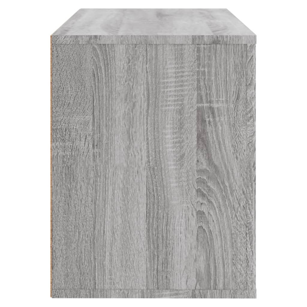 szürke sonoma színű szerelt fa cipősszekrény 80x35x45 cm
