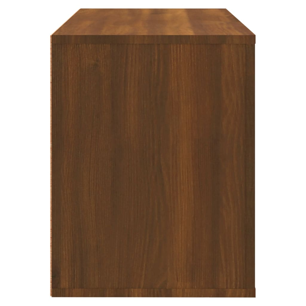 barna tölgy színű szerelt fa cipősszekrény 80x35x45 cm
