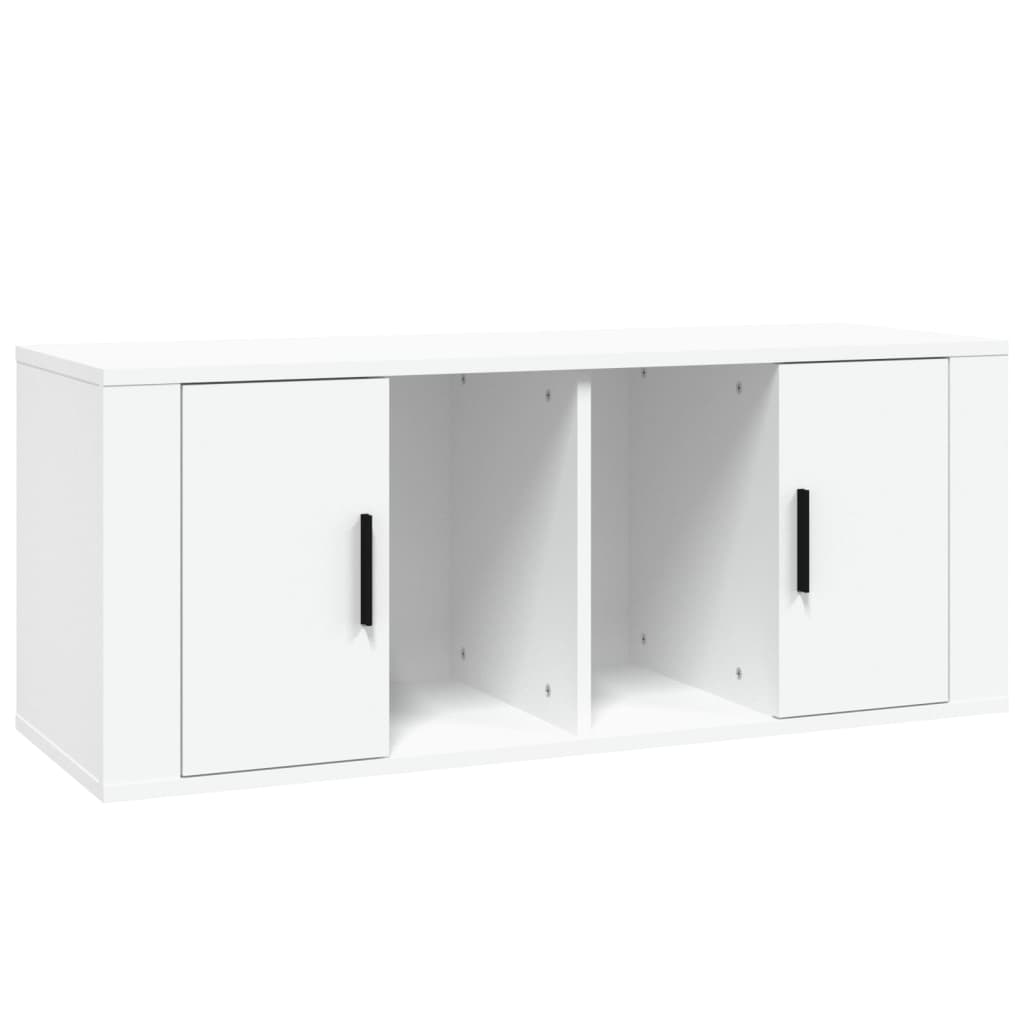 fehér szerelt fa TV-szekrény 100 x 35 x 40 cm