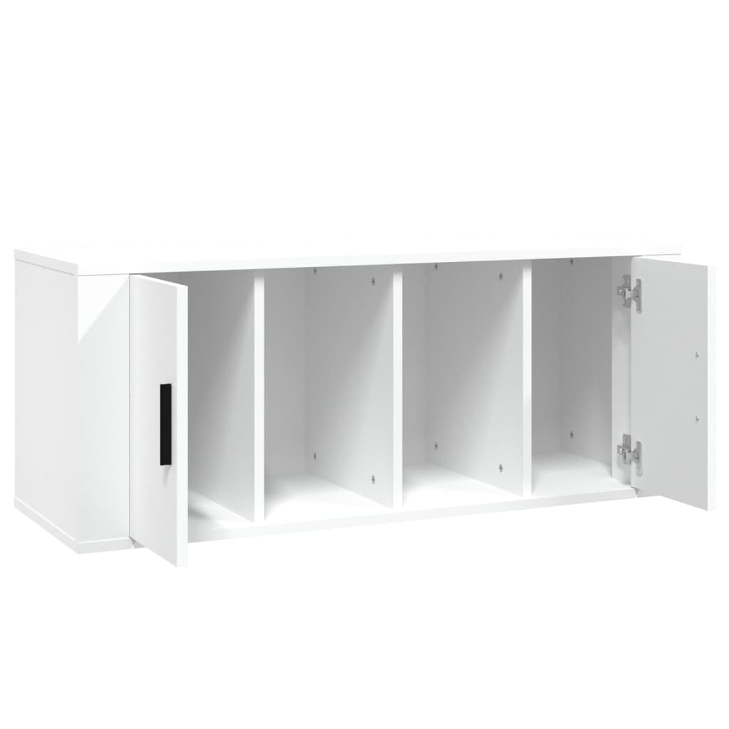 fehér szerelt fa TV-szekrény 100 x 35 x 40 cm