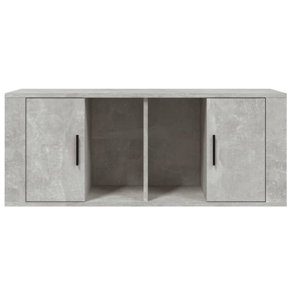 betonszürke szerelt fa TV-szekrény 100x35x40 cm