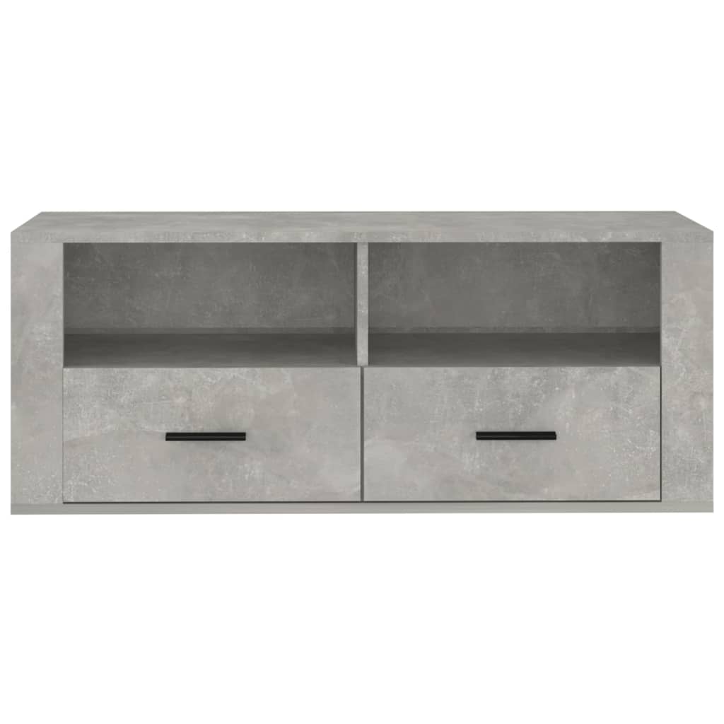 betonszürke szerelt fa TV-szekrény 100x35x40 cm