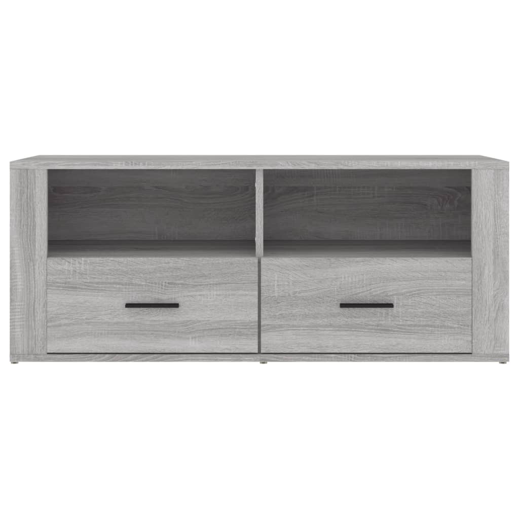 szürke sonoma színű szerelt fa TV-szekrény 100 x 35 x 40 cm
