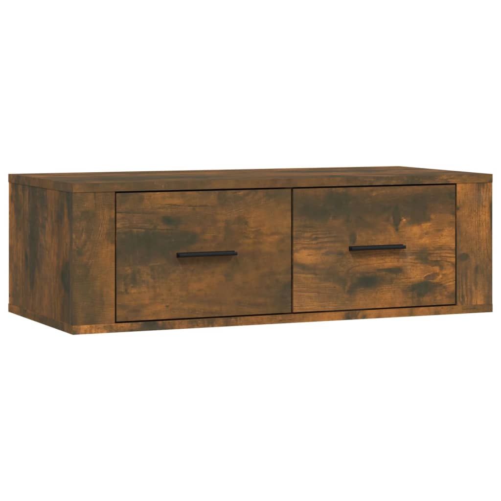 füstös tölgy színű szerelt fa függő TV-szekrény 80 x 36 x 25 cm