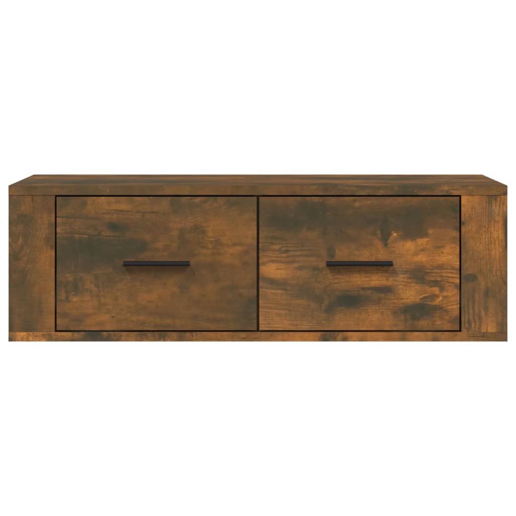 füstös tölgy színű szerelt fa függő TV-szekrény 80 x 36 x 25 cm