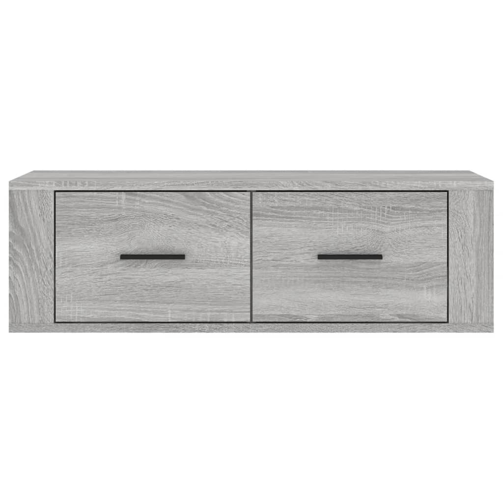 szürke sonoma színű szerelt fa függő TV-szekrény 80x36x25 cm