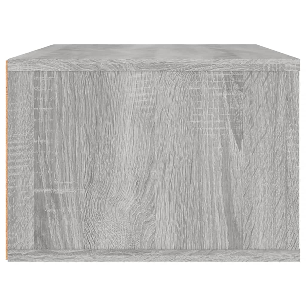 szürke sonoma színű szerelt fa függő TV-szekrény 80x36x25 cm