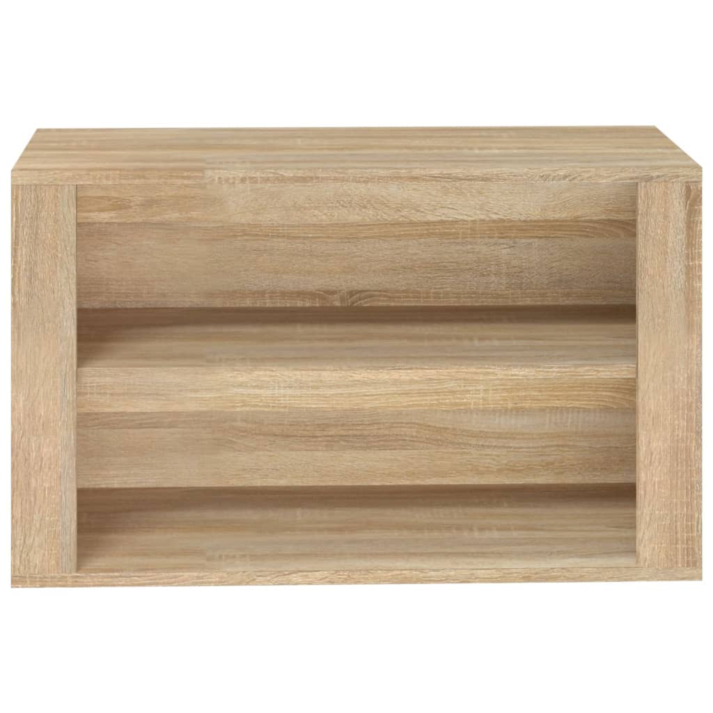 sonoma tölgy színű szerelt fa cipőtartó 75x35x45 cm