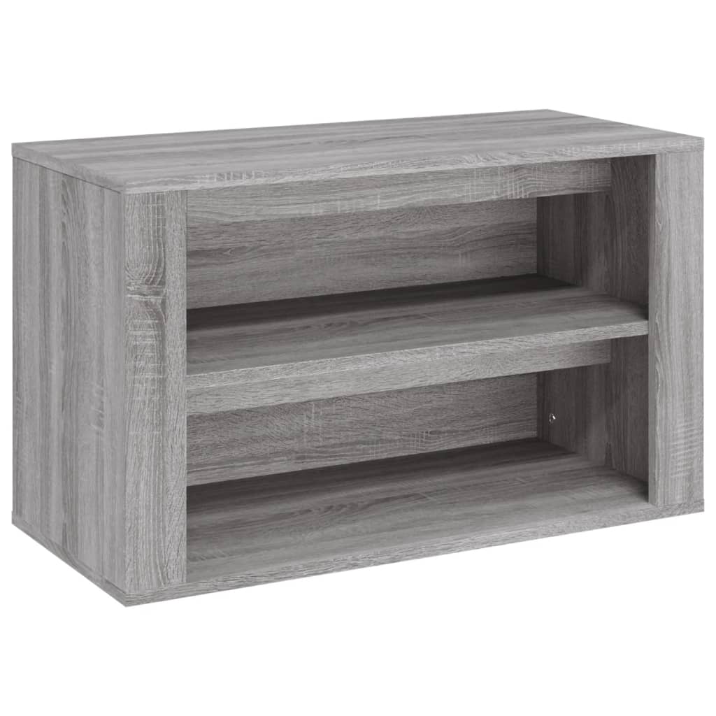 szürke sonoma színű szerelt fa cipőtartó 75x35x45 cm