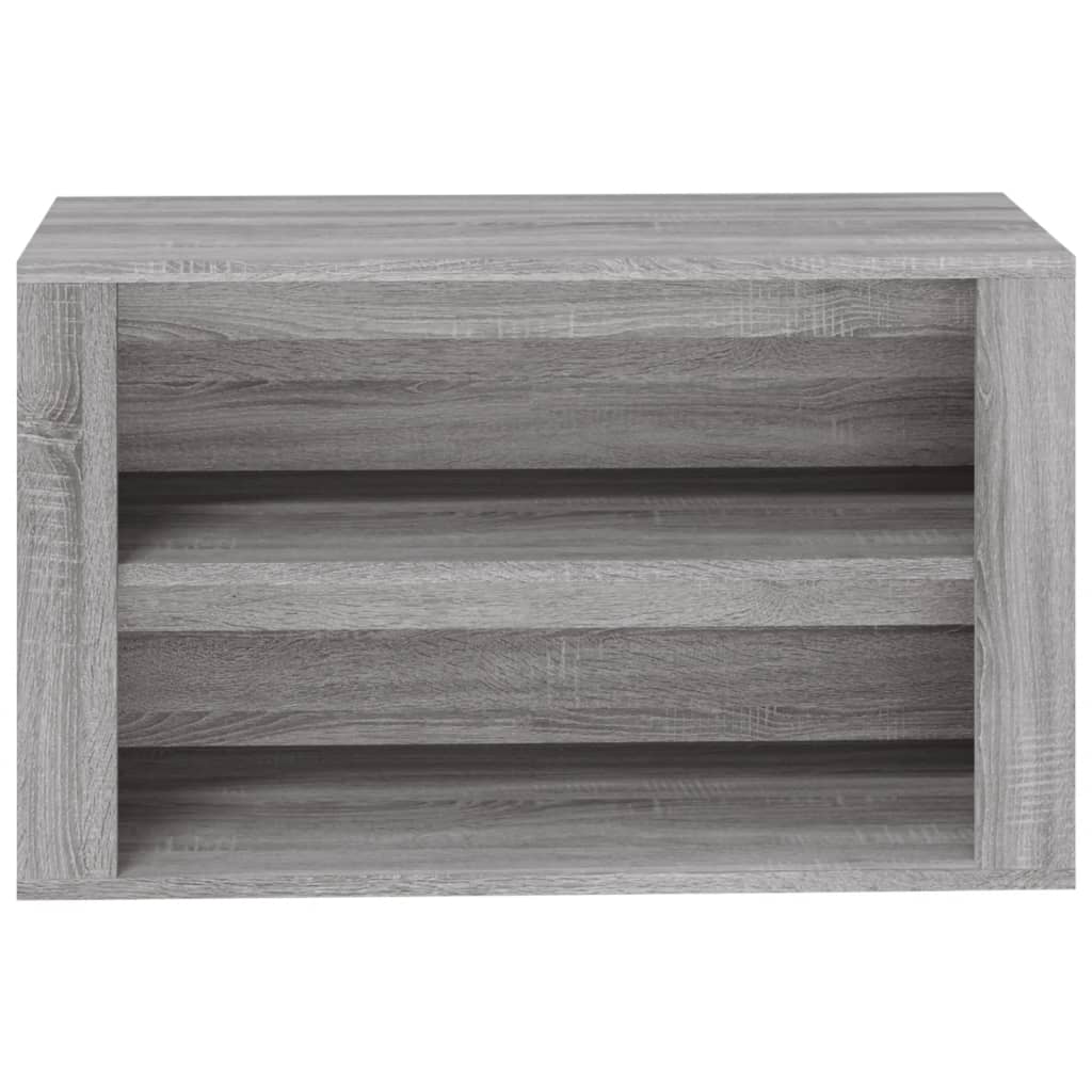 szürke sonoma színű szerelt fa cipőtartó 75x35x45 cm