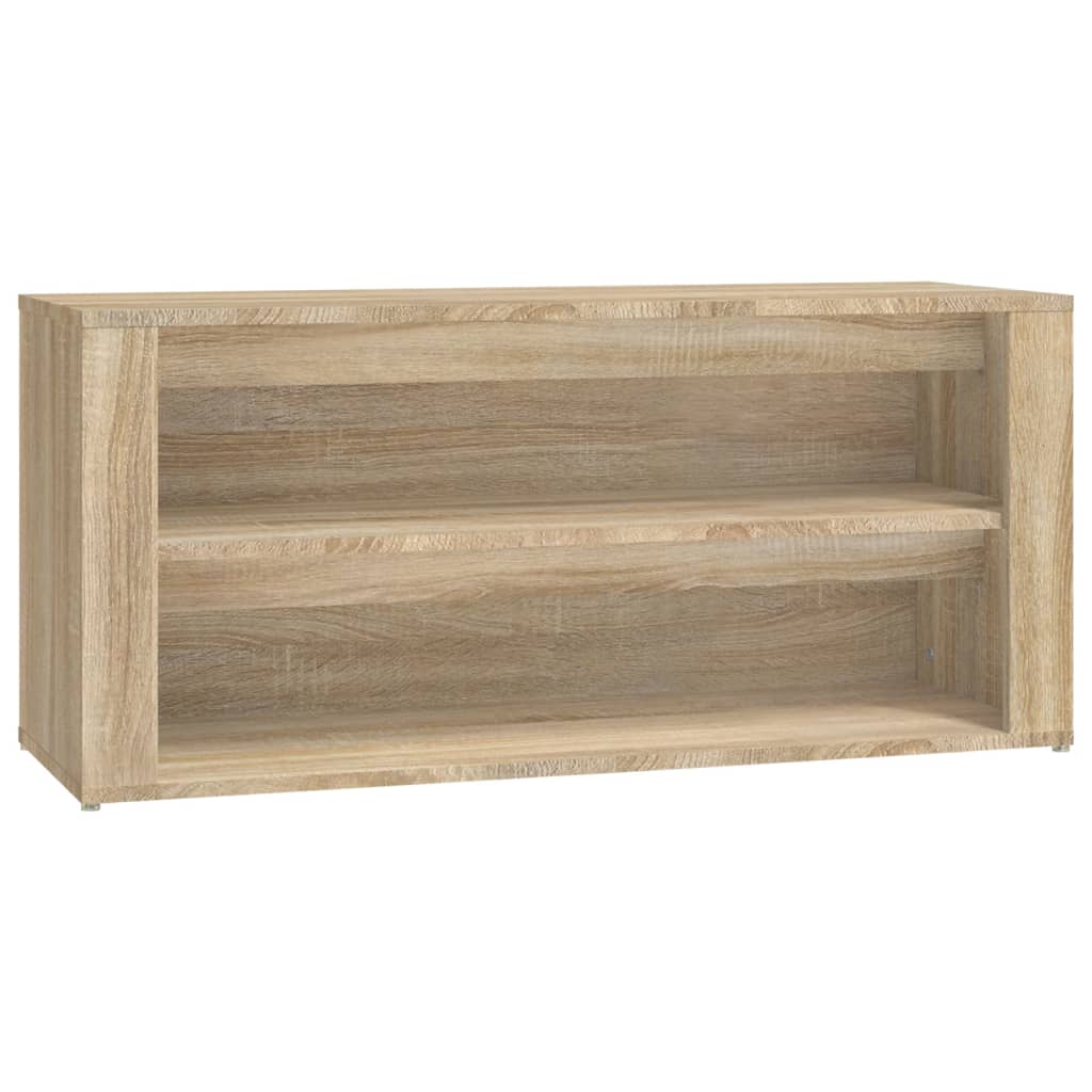 sonoma tölgy színű szerelt fa cipőtartó 100x35x45 cm