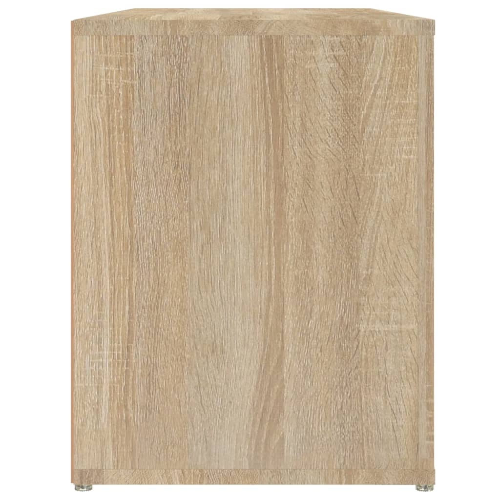 sonoma tölgy színű szerelt fa cipőtartó 100x35x45 cm