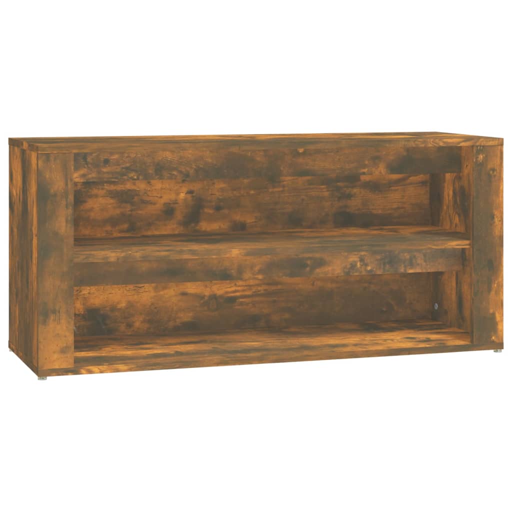 füstös tölgy színű szerelt fa cipőtartó 100x35x45 cm