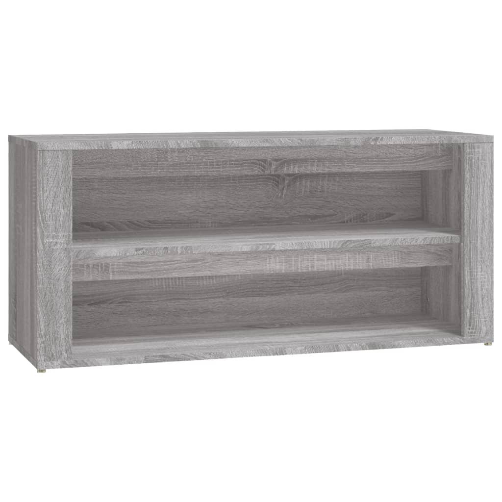 szürke sonoma színű szerelt fa cipőtartó 100x35x45 cm