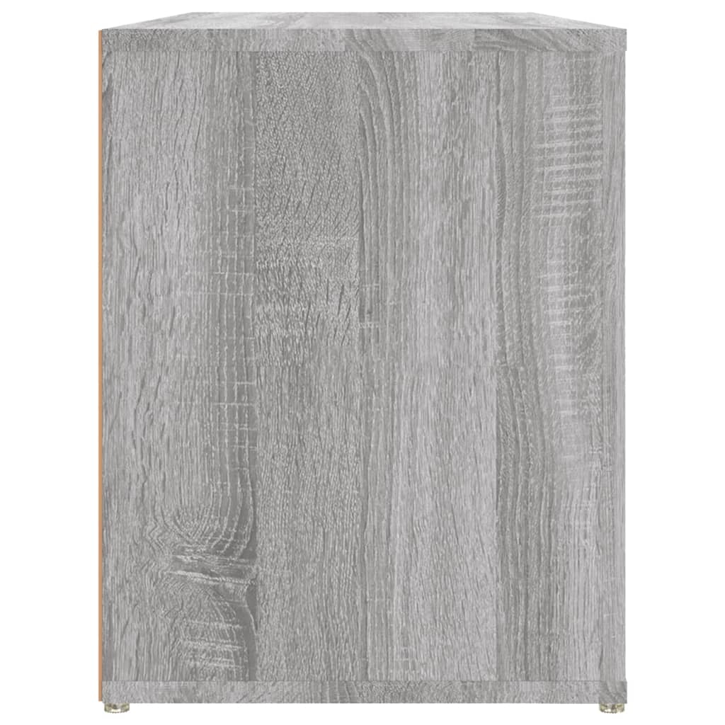 szürke sonoma színű szerelt fa cipőtartó 100x35x45 cm
