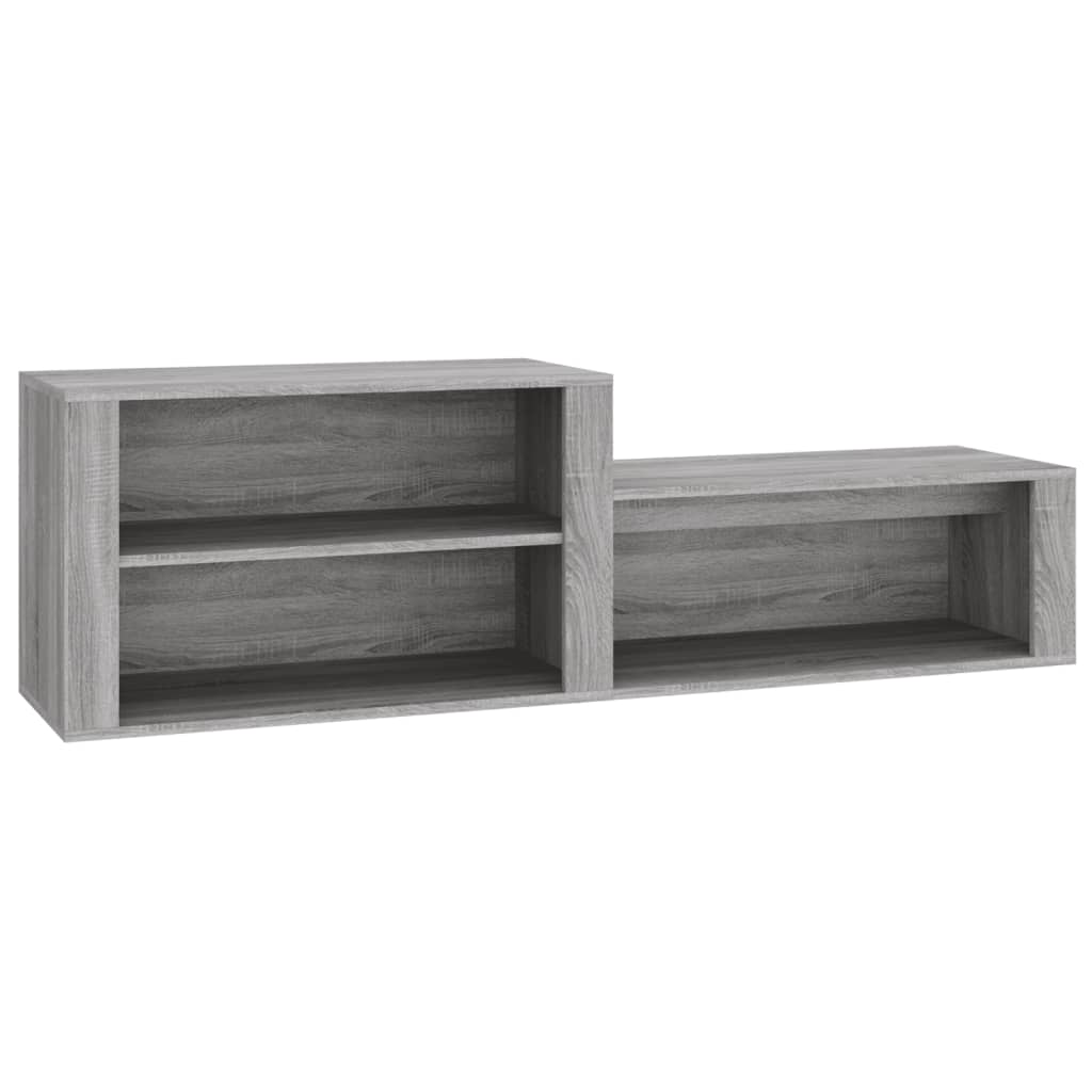 szürke sonoma színű szerelt fa cipősszekrény 150x35x45 cm