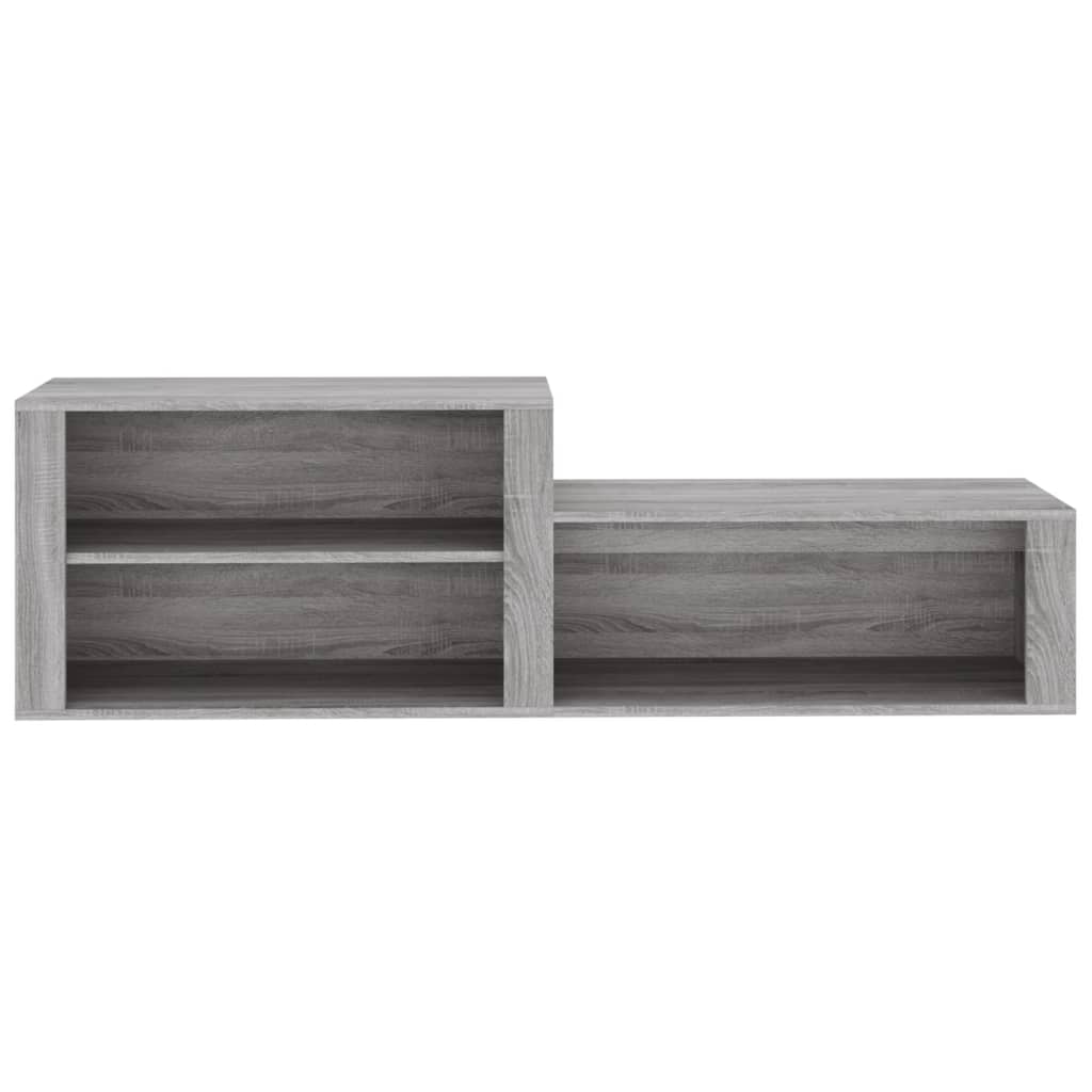 szürke sonoma színű szerelt fa cipősszekrény 150x35x45 cm