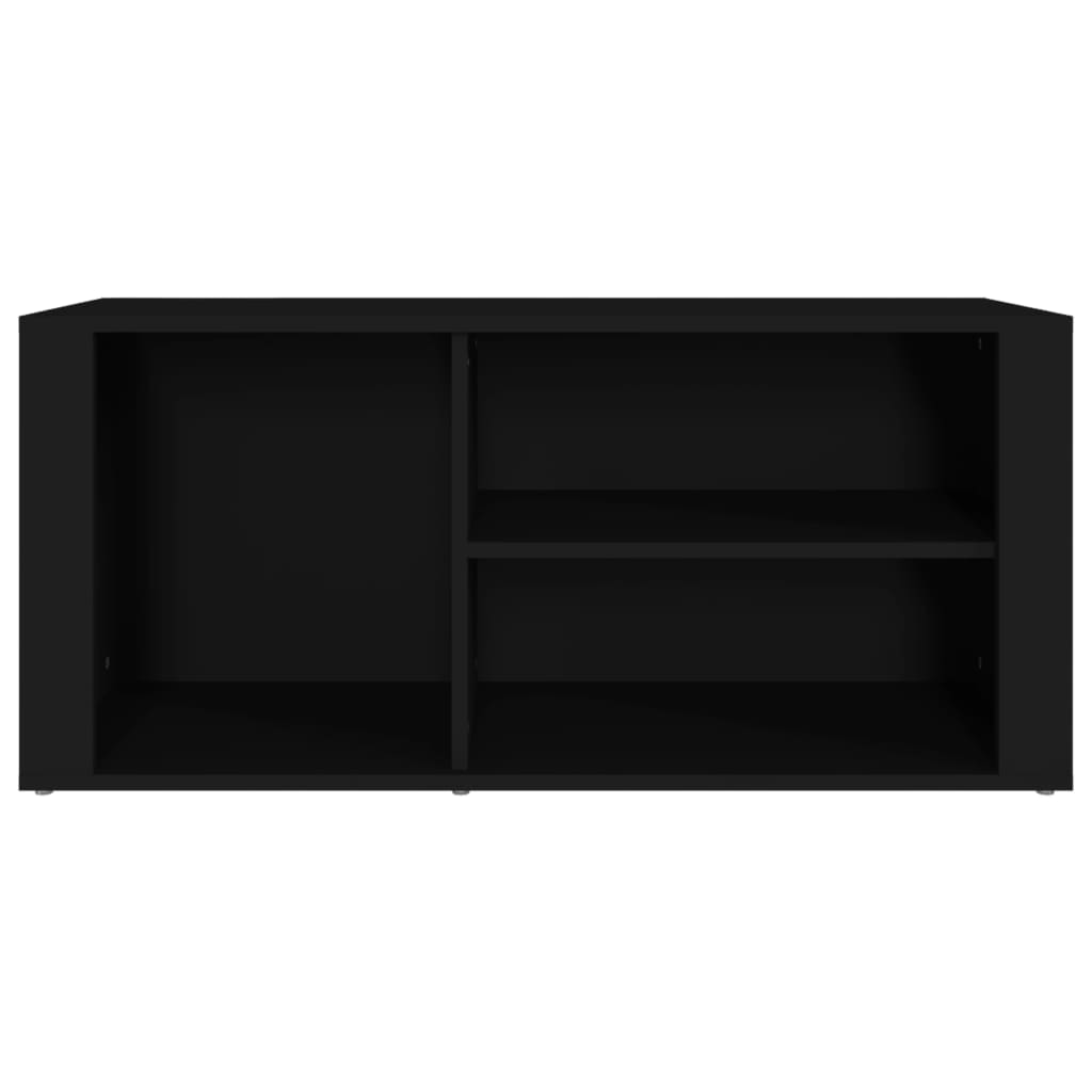 fekete szerelt fa cipősszekrény 100x35x45 cm